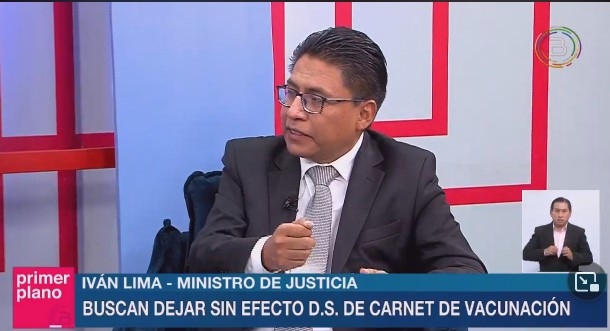Ministro de Justicia afirma que recursos constitucionales contra carnet de vacunación están plagados de información falsa