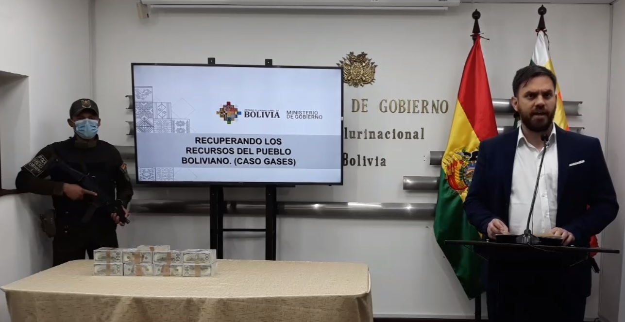 Gobierno recupera $us 820.000 de la compra de gases lacrimógenos con sobreprecio que hizo clan de Arturo Murillo