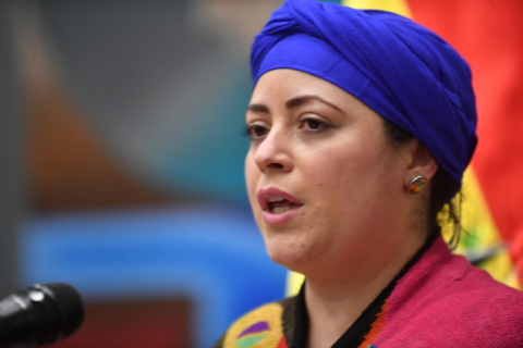 Ministra Prada llama a levantar la bandera por la liberalización de patentes de las vacunas