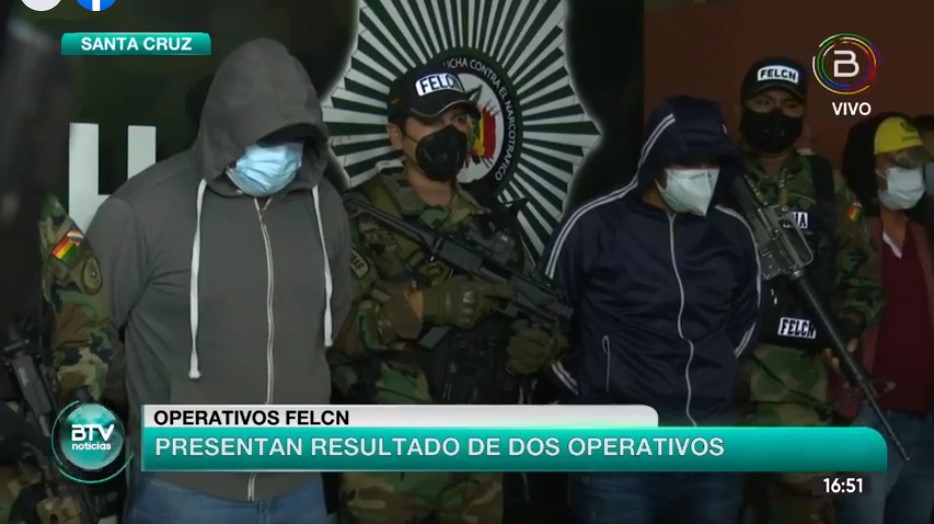 Caen cinco policías en Santa Cruz tras desviar cargamento de 500 kilos de droga de un operativo