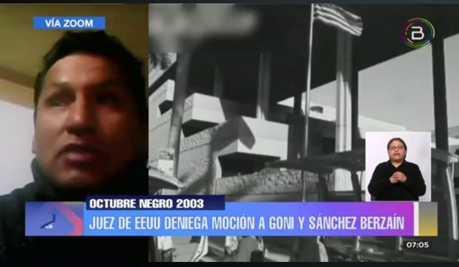 Víctimas de octubre de 2003 analizarán fallo judicial para pedir extradición de Goni y Sánchez Berzaín