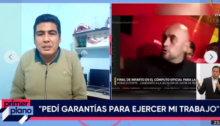 Periodista pide garantías a Horacio Poppe para evitar nuevos hechos de violencia en Sucre