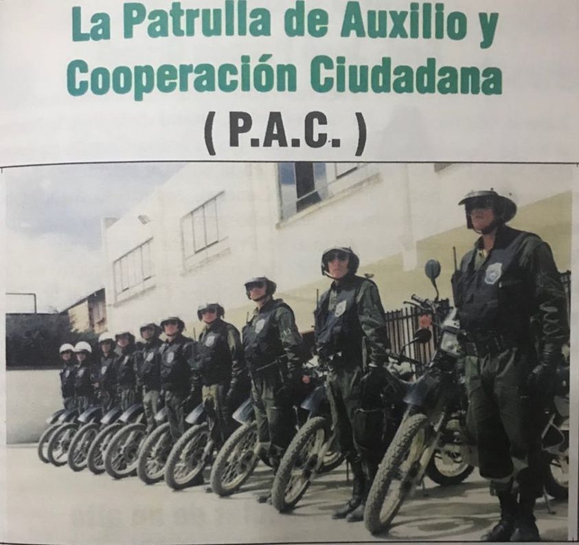Relanzan la Patrulla de Auxilio y Cooperación Ciudadana (PAC) con 40 oficiales