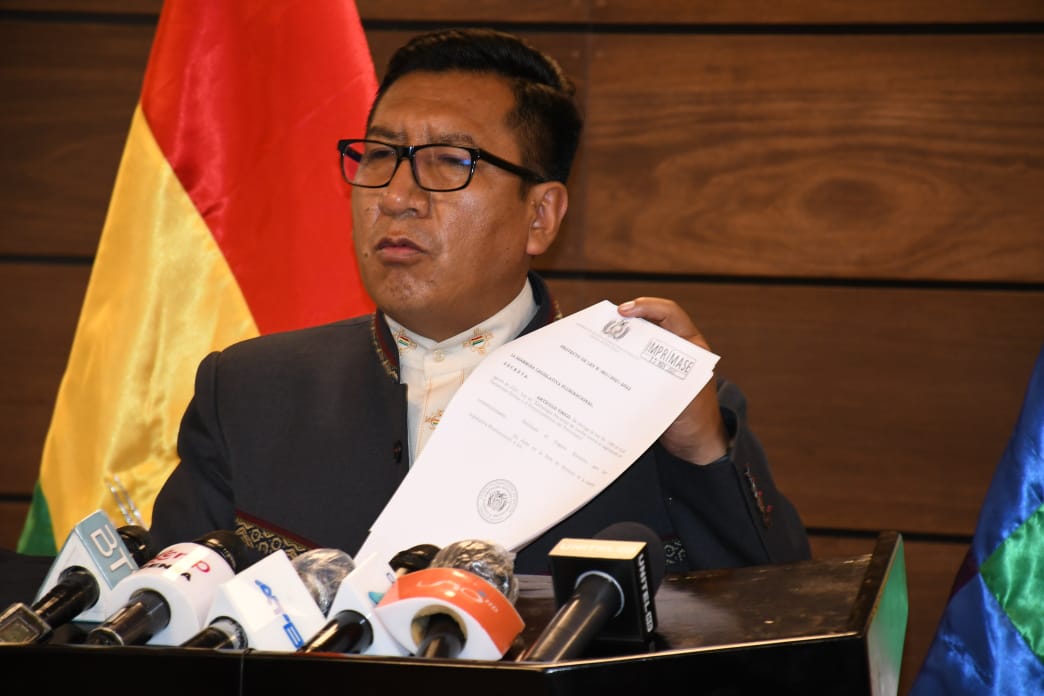 Mamani: Algunos diputados de oposición no quisieron aprobar la abrogación de la Ley 1386