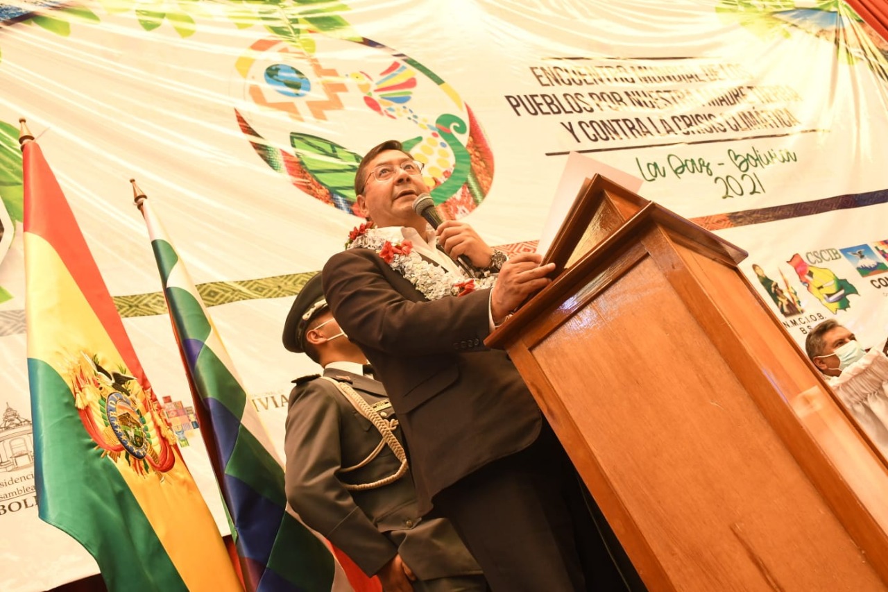 Presidente Arce: La crisis climática es causada por la codicia capitalista