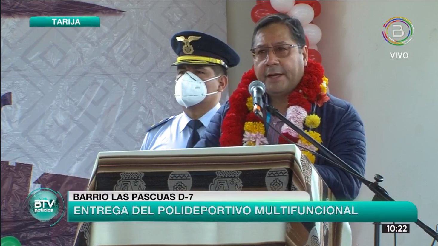 Presidente Arce entrega polideportivo multifuncional en Las Pascuas, Tarija