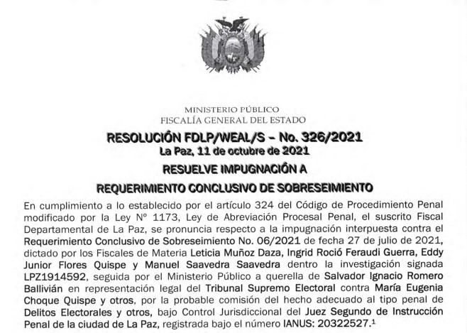 Fiscalía ratifica sobreseimiento de exvocales del TSE y cierra caso “fraude electoral” (amplia)