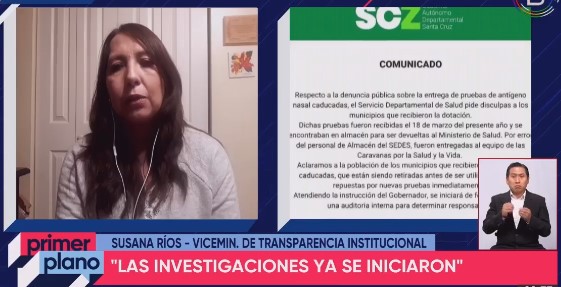 Justicia pide informe al Sedes de Santa Cruz en inicio de investigación sobre entrega de pruebas anticovid vencidas