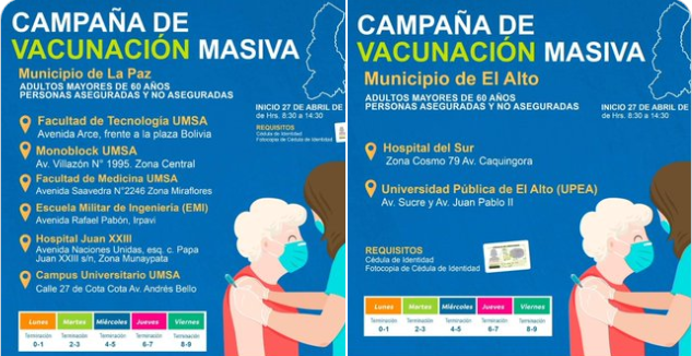 Viceministerio de Comunicación convoca a la población a acudir a los puntos de vacunación anticovid