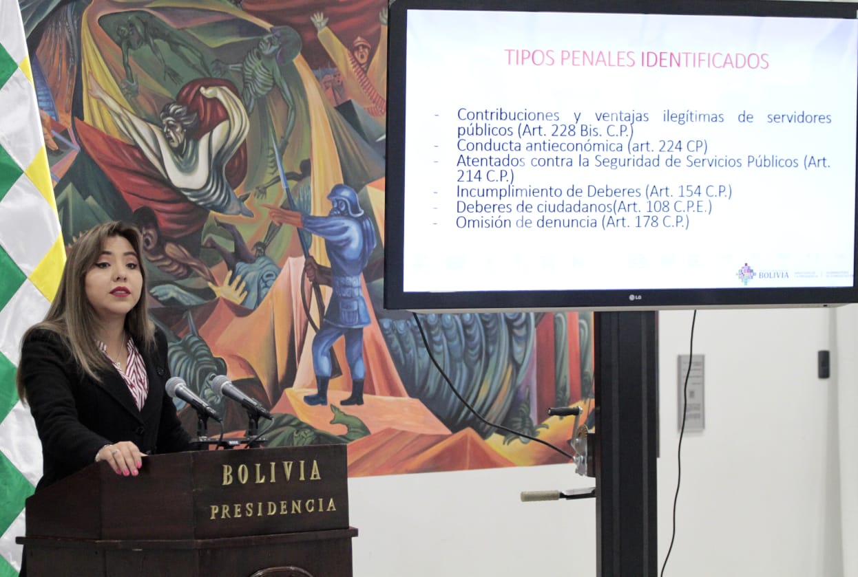 Viceministra identifica seis delitos penales cometidos por el gobierno de facto durante toma violenta de medios estatales