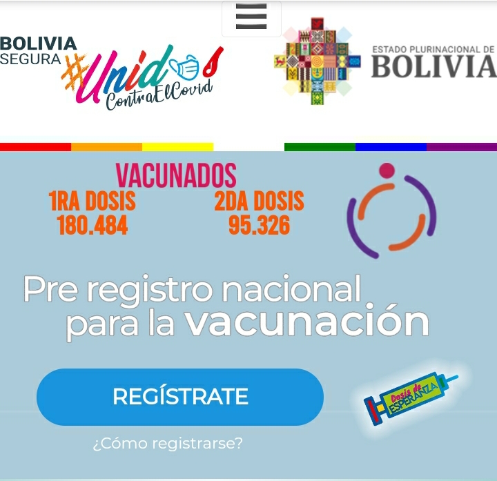 Conozca los pasos de pre registro para vacunación contra el COVID-19 mediante página Bolivia Segura