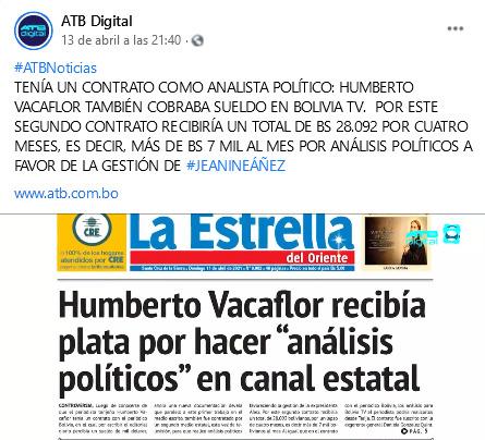 Medios de comunicación cuestionan cobro de periodistas para dar opiniones a favor del Gobierno de facto