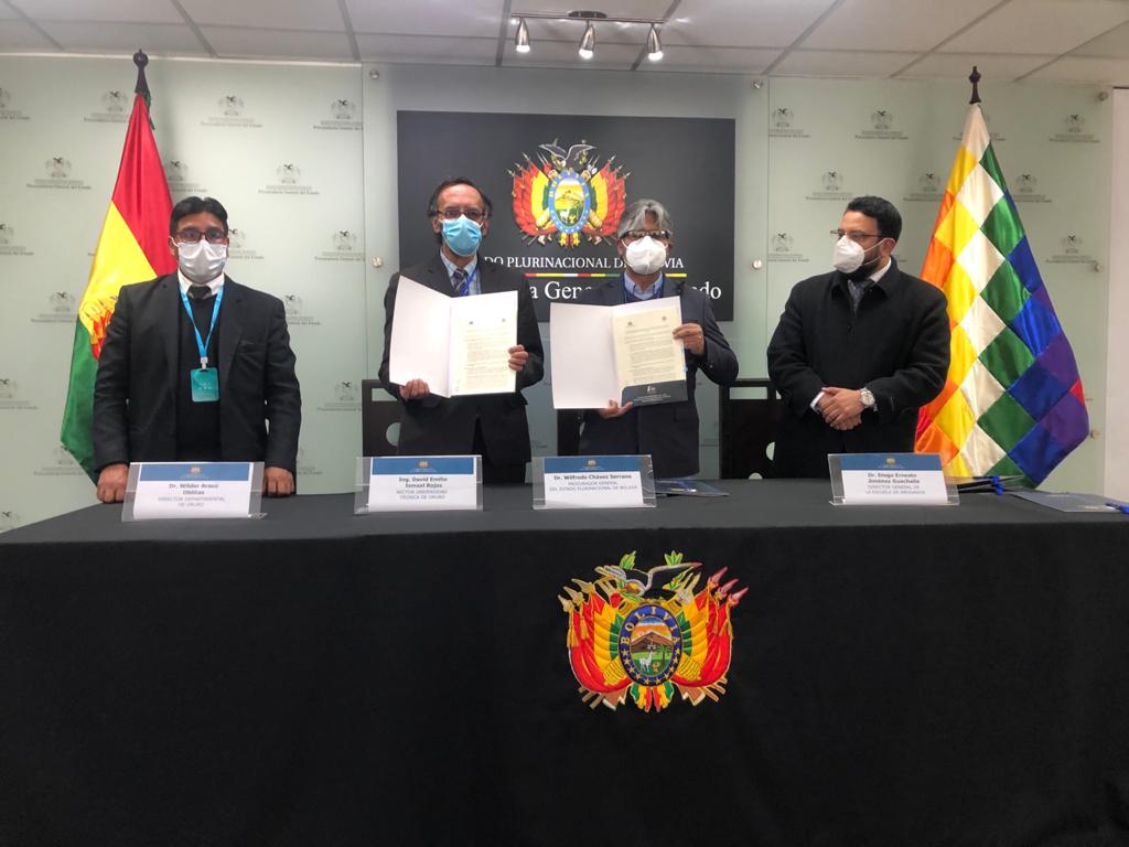 Convenio entre la Procuraduría General del Estado y la Universidad Técnica de Oruro permitirá la capacitación a nivel de postgrado de funcionarios públicos