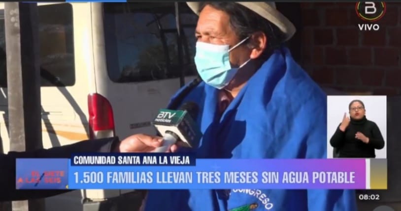 Tarija: 1.500 familias están más de tres meses sin agua potable en la comunidad Santa Ana La Vieja