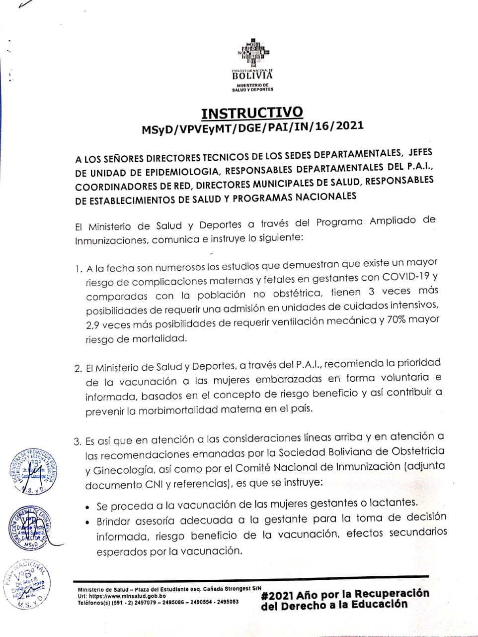 Mujeres embarazadas y en periodo de lactancia pueden recibir la vacuna contra el COVID-19