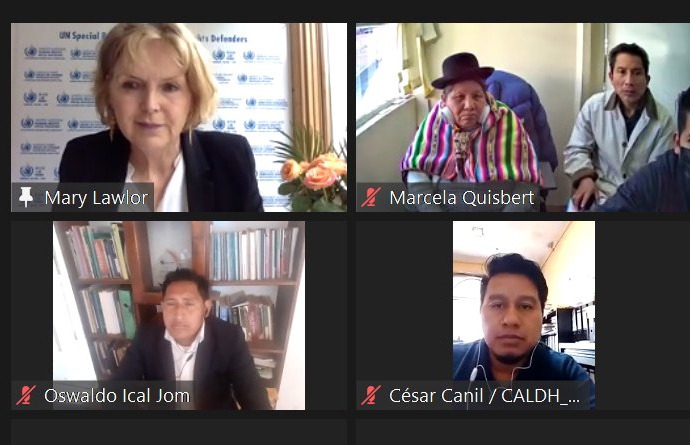 Relatora de Defensores de DDHH de la ONU recibe en audiencia a indígenas del pueblo Mosetén y de Zongo de La Paz