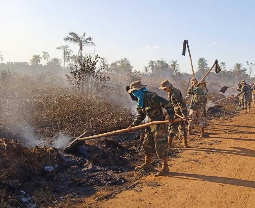 Santa Cruz: Defensa Civil reporta que el 95% de los incendios fueron controlados en Roboré