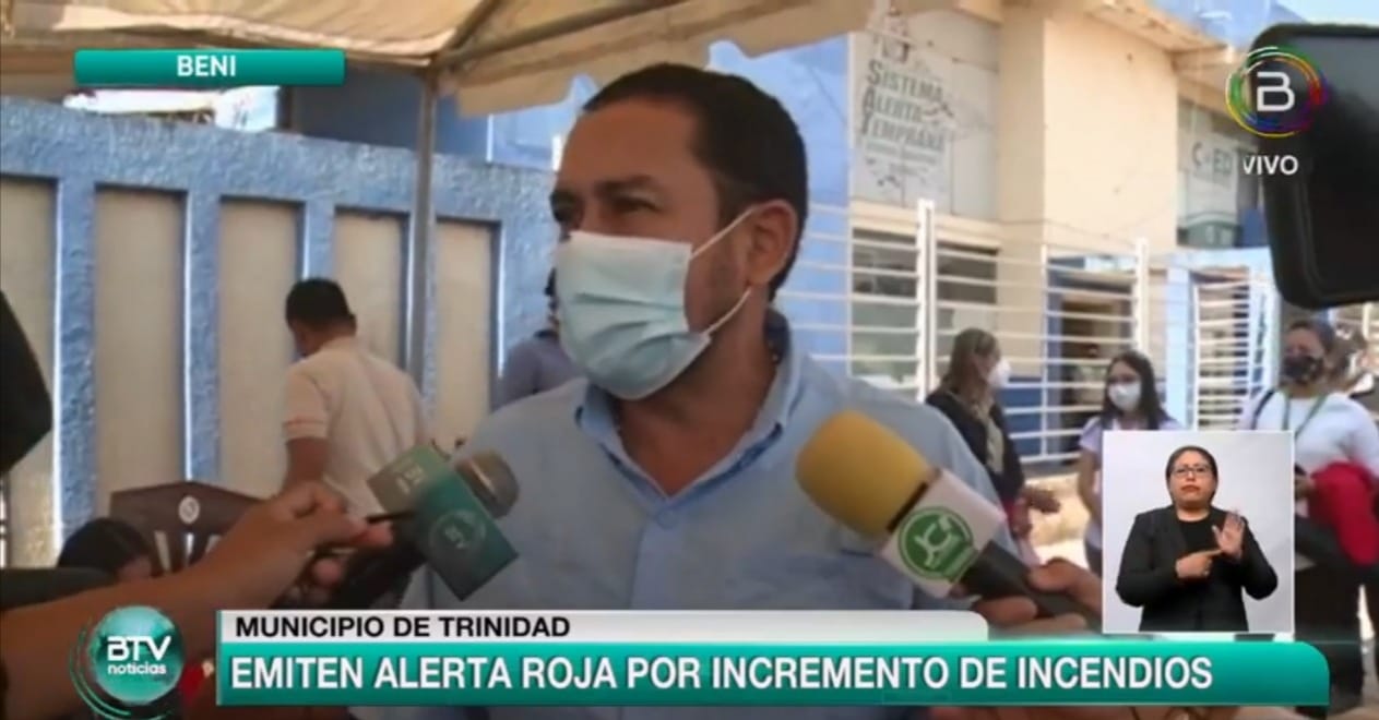 Declaran alerta roja por incremento de incendios en Trinidad