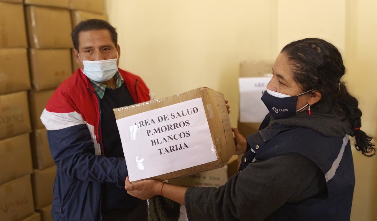 Ministerio de Salud entrega insumos de bioseguridad a la Policía, Fuerzas Armadas y municipios de Tarija