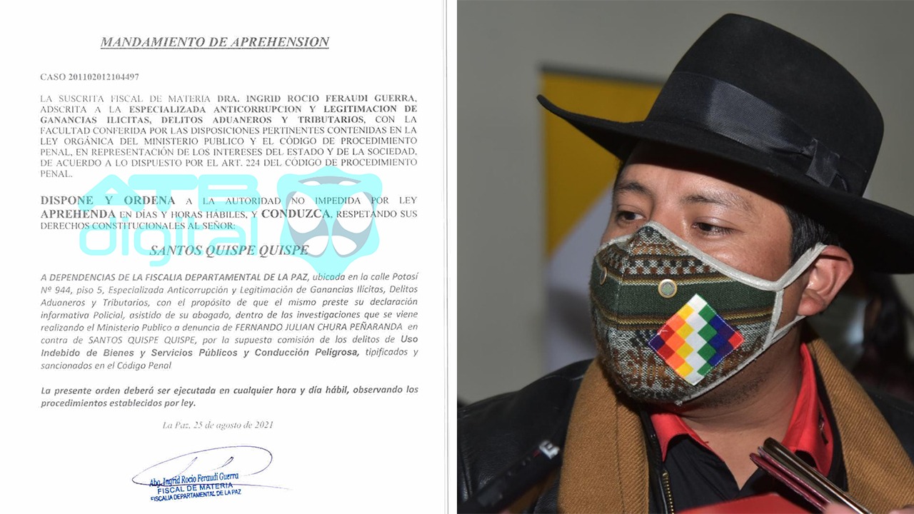 Gobernador de La Paz se presenta a declarar ante la Fiscalía por los delitos de uso indebido de bienes