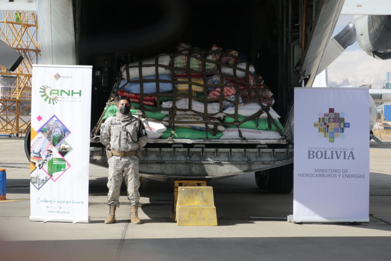 Gobierno envía 12,6 toneladas de vituallas para 4.729 familias afectadas por incendios forestales en la Chiquitanía