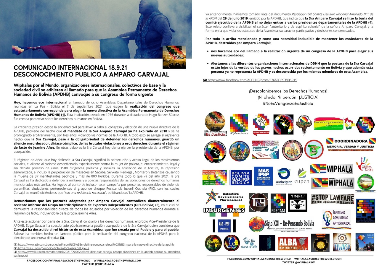 Colectivos se adhieren al llamado para que la Asamblea Permanente de Derechos Humanos convoque a un congreso de forma urgente