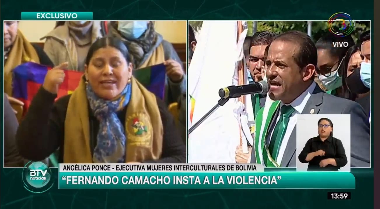 Mujeres interculturales de Bolivia repudian actitud “inmadura” de Camacho