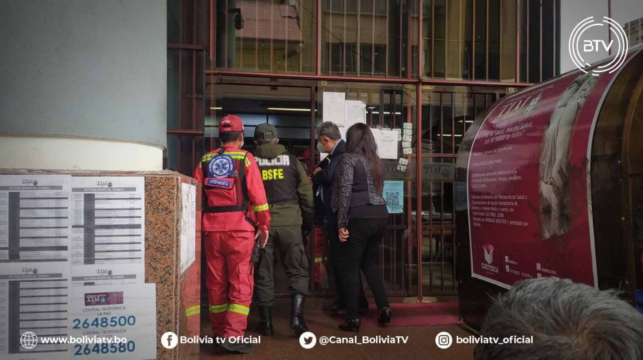 Bomberos descartan amenaza de bomba en instalaciones del Tribunal Departamental de Justicia de La Paz