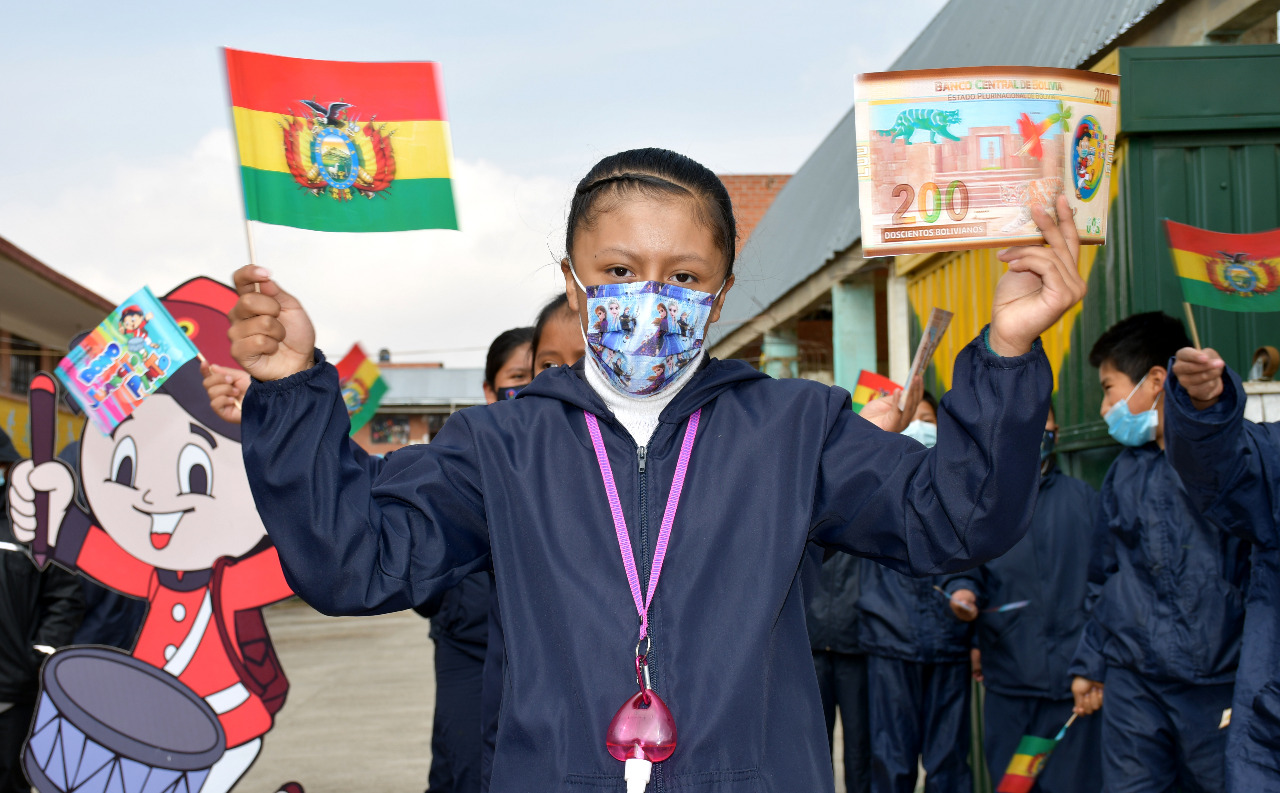 Pago del bono Juancito Pinto alcanza al 35,63%