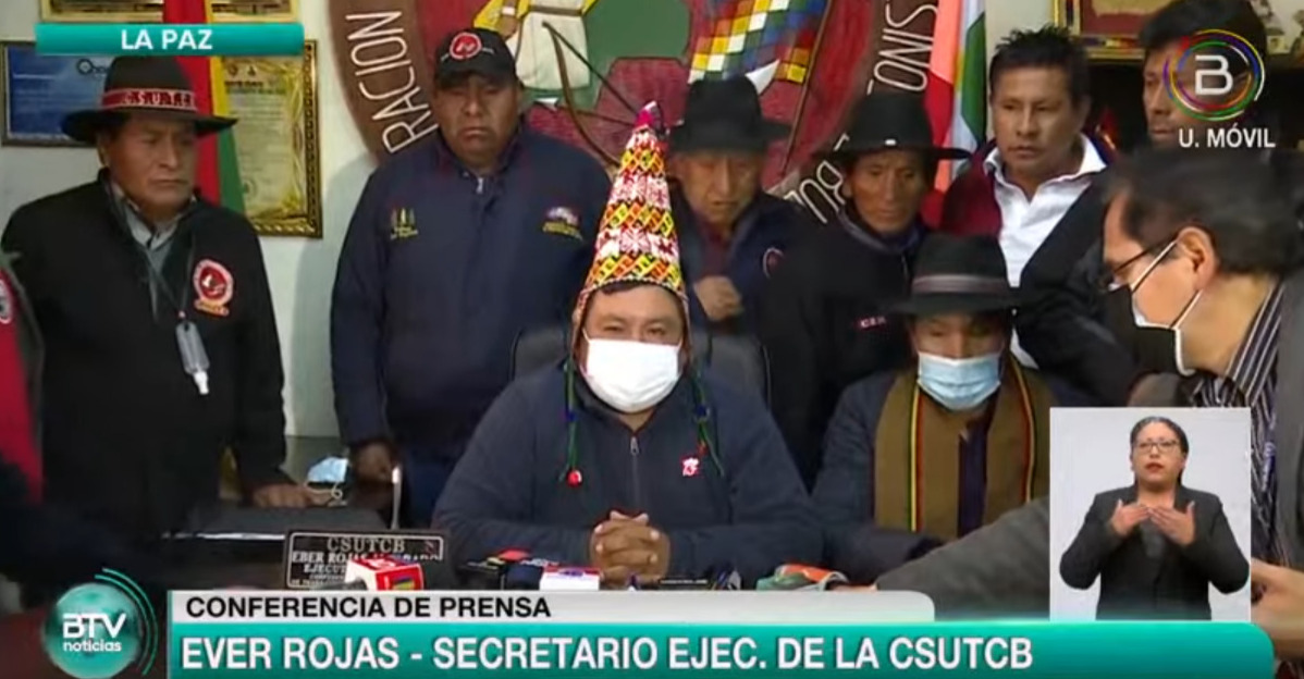 CSUTCB repudia los hechos de violencia en Potosí y advierte que hay intento de un segundo golpe