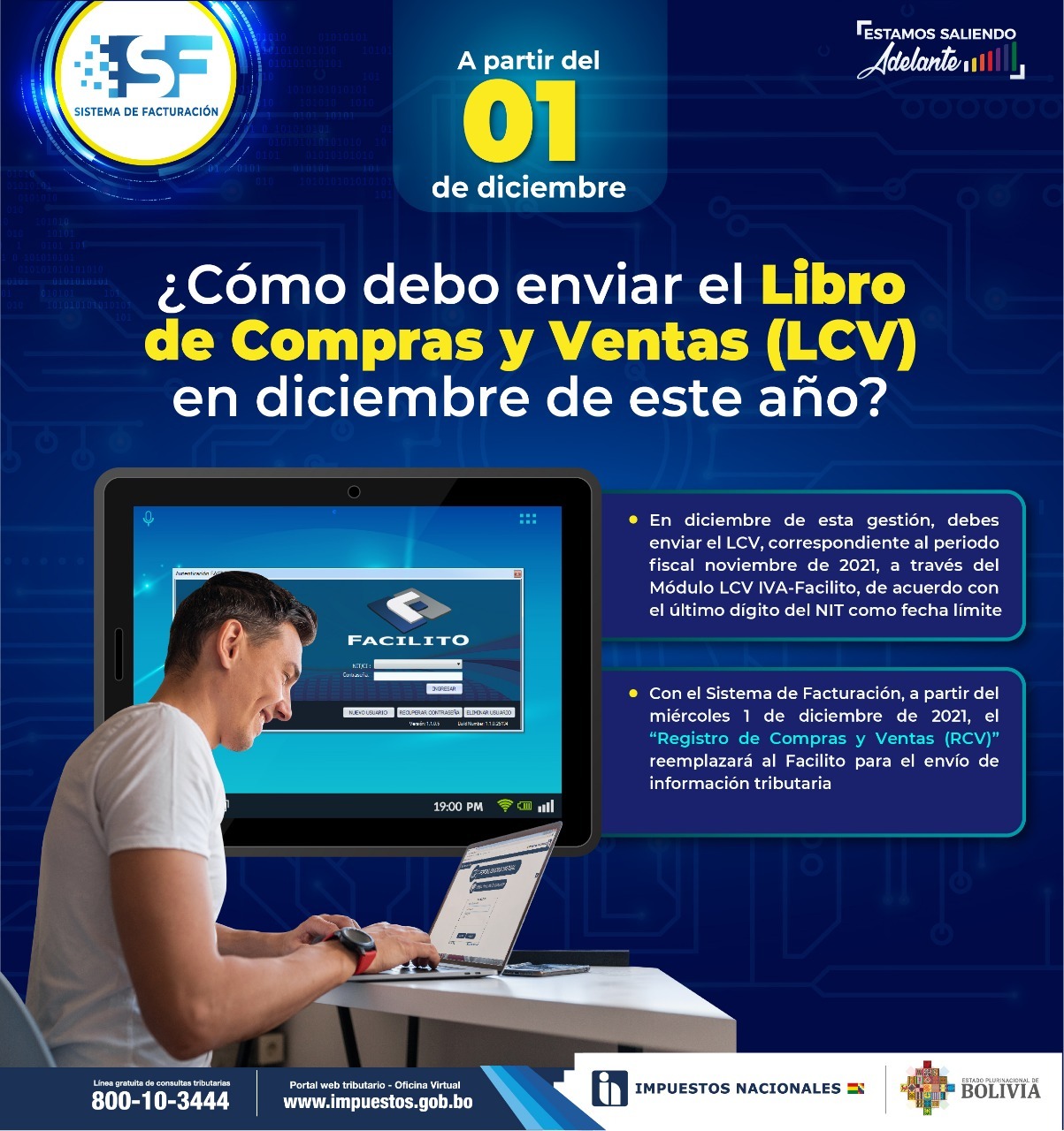 Contribuyentes podrán enviar información tributaria a través del Módulo IVA Facilito hasta diciembre de 2021