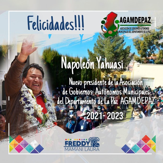 Presidente de la Cámara de Diputados felicita a Napoleón Yahuasi, nuevo Presidente de Agamdepaz