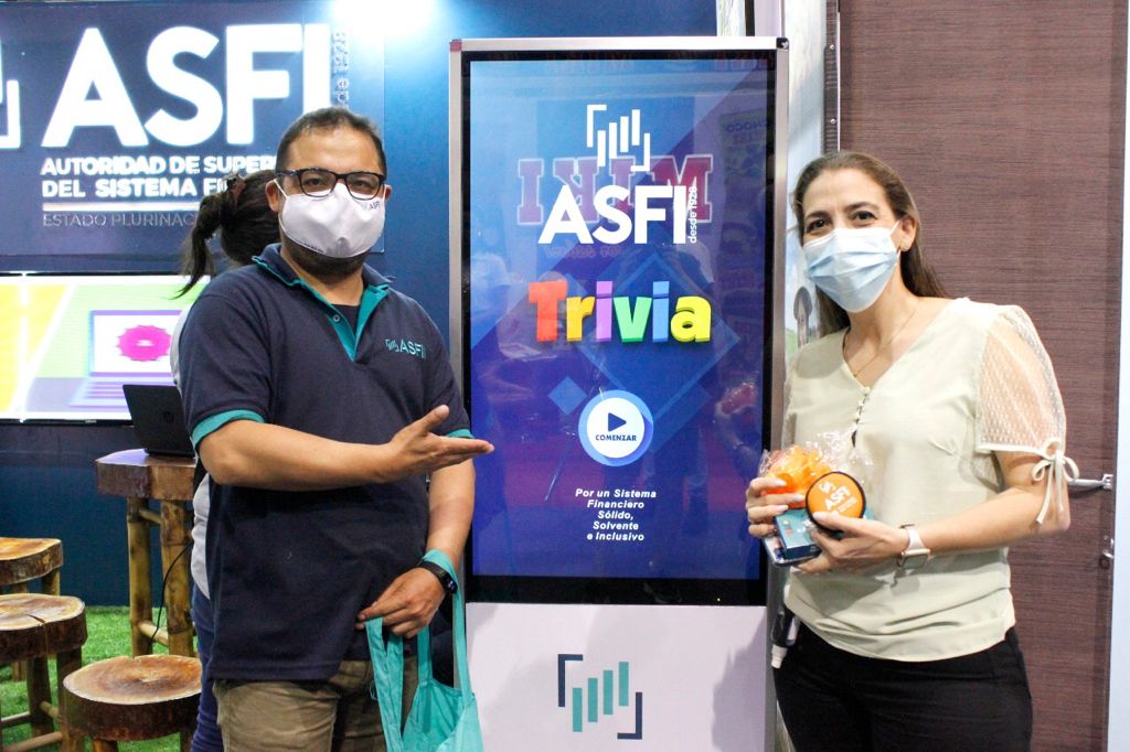 Asfi atendió aproximadamente a 1.500 personas en la Expocruz 2021 sobre consultas acerca del sistema financiero.