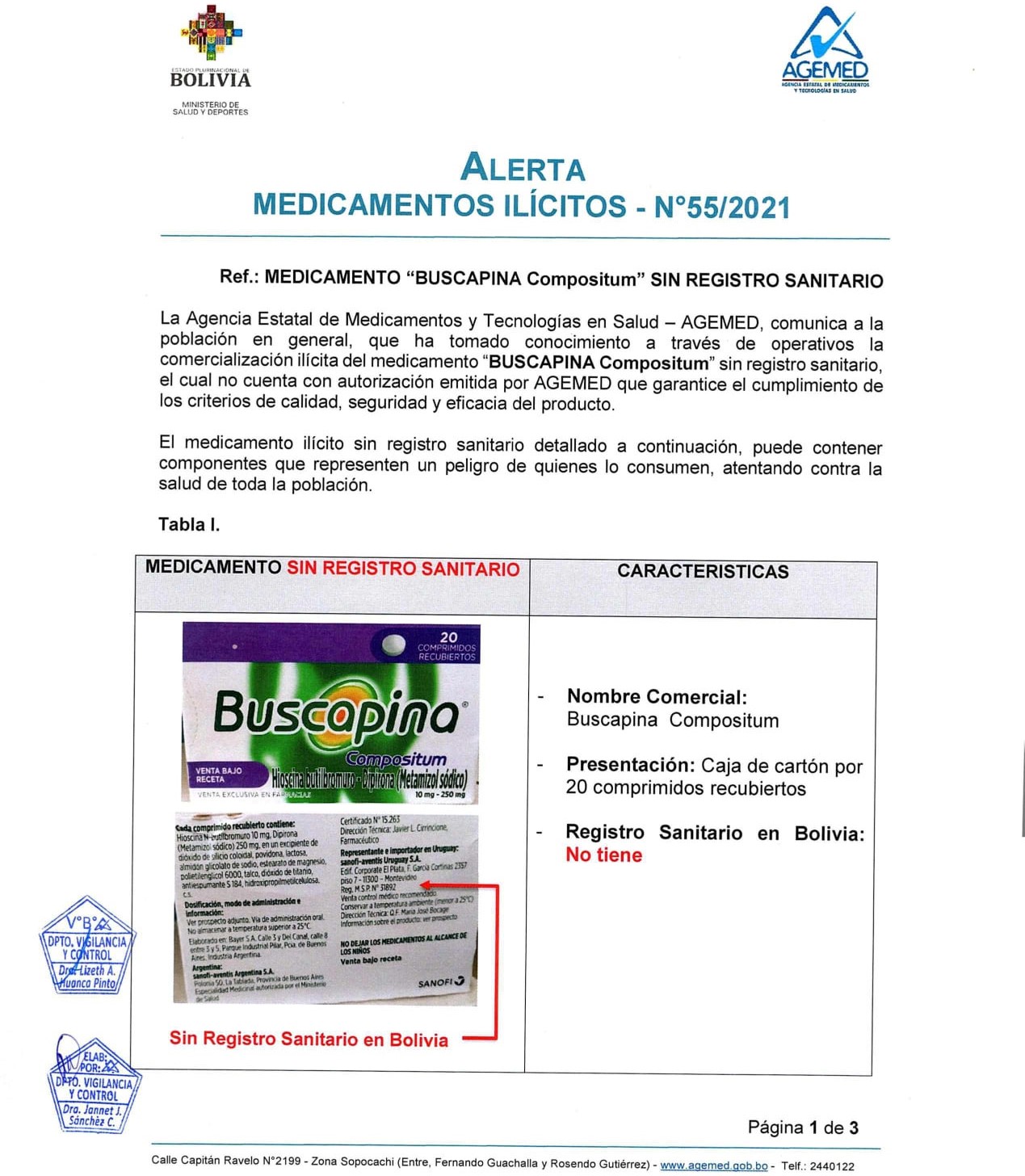 Agemed alerta sobre la comercialización ilícita de productos sin registro sanitario