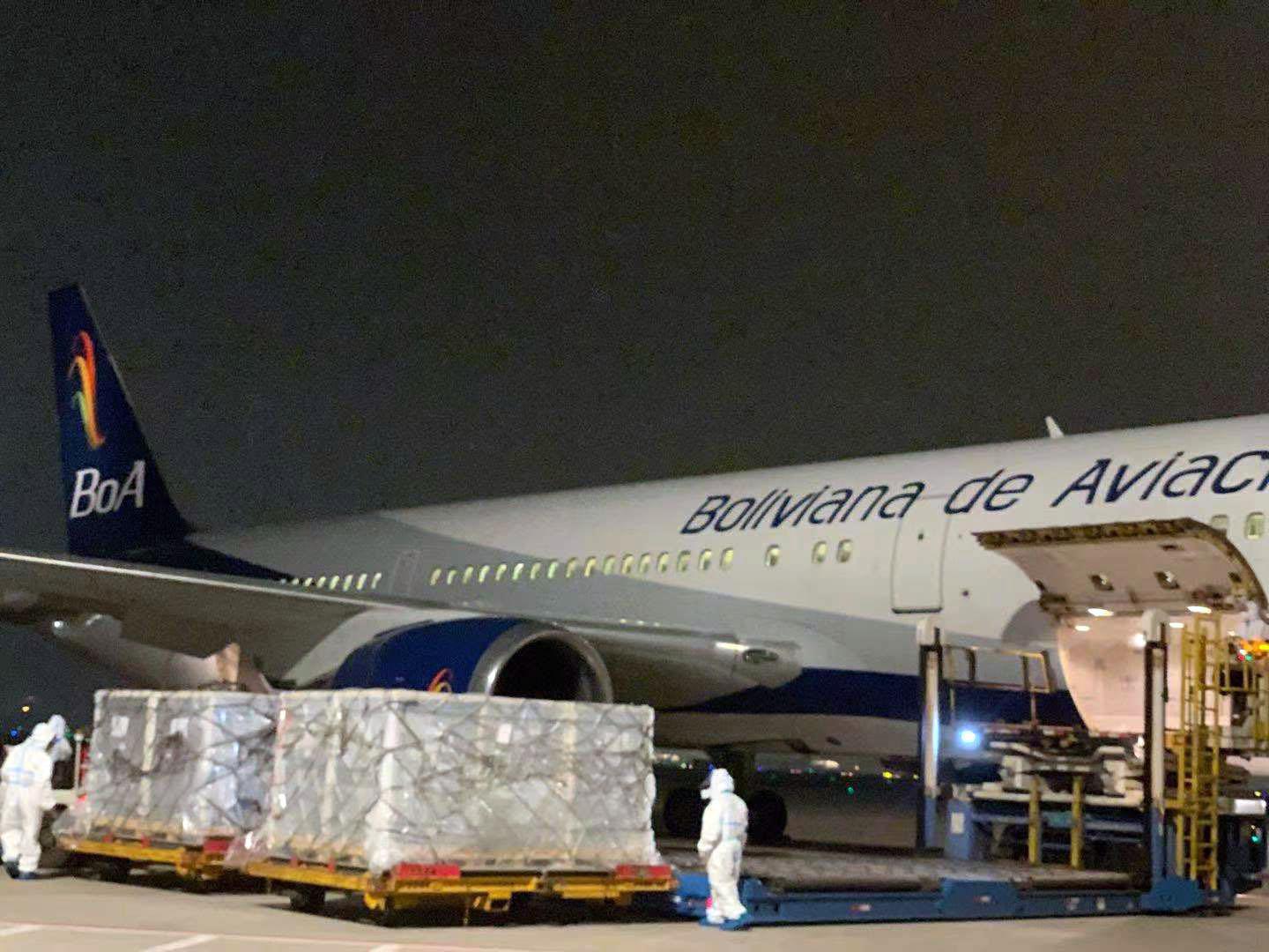 Boliviana de Aviación realizará ocho vuelos más hasta septiembre para trasladar vacunas desde China
