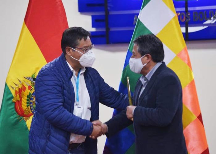 Presidente Arce entregará Bastón de Mando al vicepresidente Choquehuanca para emprender viaje oficial a Venezuela