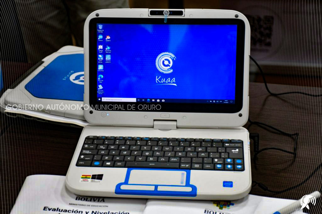 Ministerio de Educación dotará 5.600 computadoras Kuaa y celulares a estudiantes de escasos recursos de Oruro