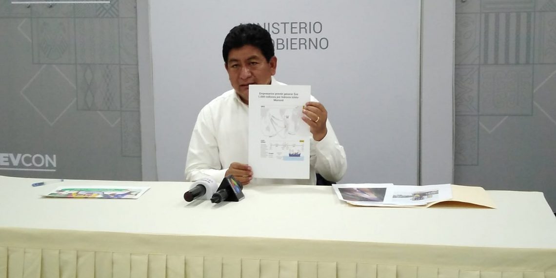 Ministro Montaño resalta las ganancias que se obtendrán con la Hidrovía Ichilo-Mamoré