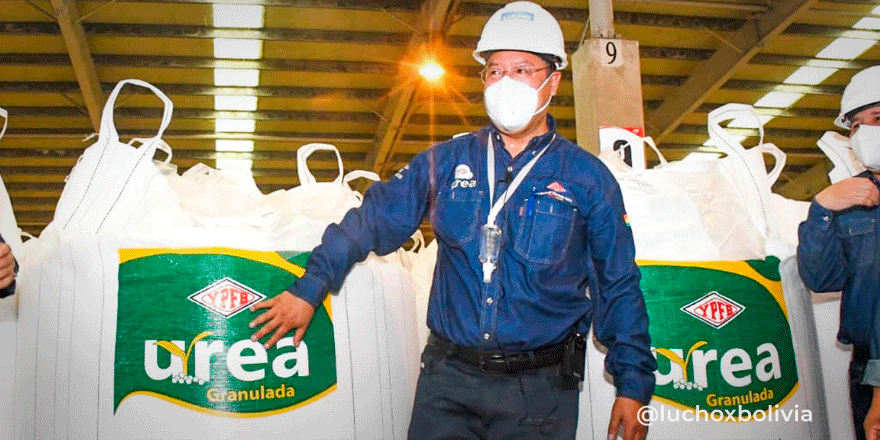 Presidente Arce destaca reactivación de la planta de urea, que logró ventas por $us 3 millones en el primer mes