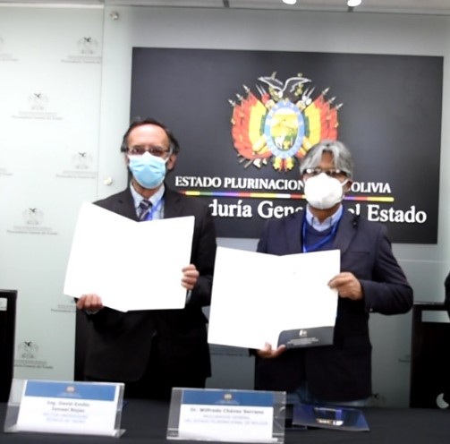 Procuraduría General del Estado firma convenio de cooperación con la Universidad Técnica de Oruro