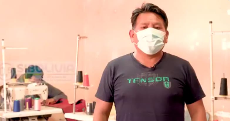 Presidente destaca el fortalecimiento del taller del emprendedor Iván Mamani, con el crédito SIBOLIVIA